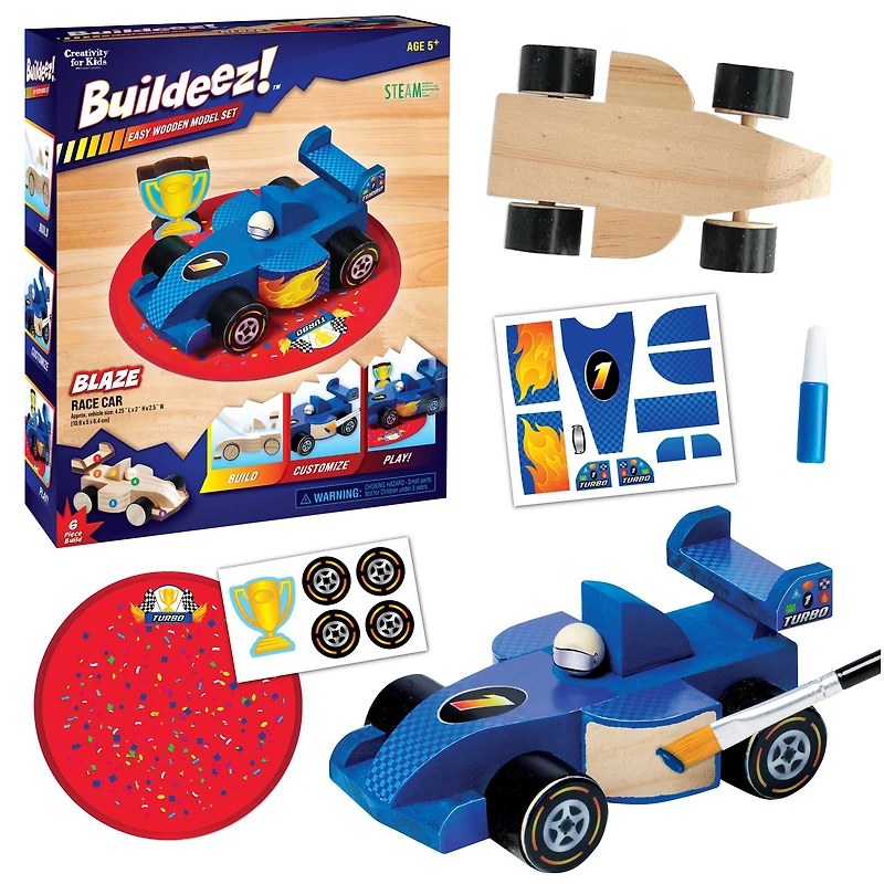 Creativity for Kids® Buildeez!™ Blaze Race Car Wooden Model Set