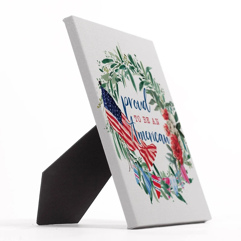 10" Proud to Be an American Tabletop Canvas