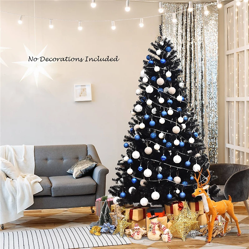 7.5ft. Unlit Black Artificial Christmas Tree