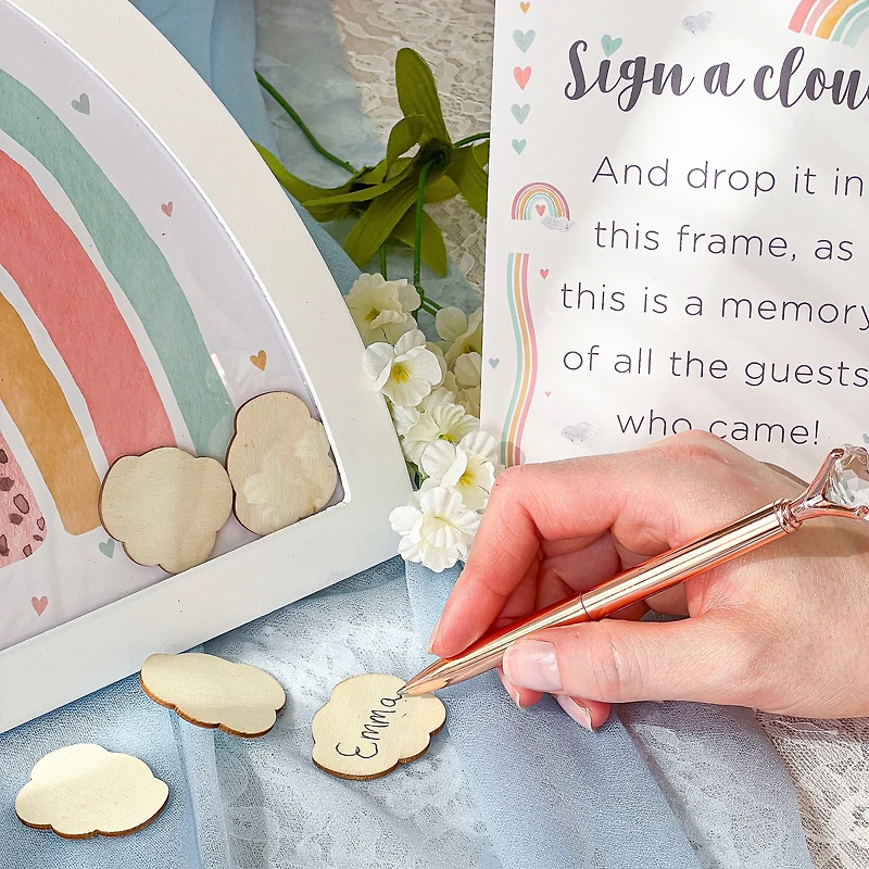 Kate Aspen® Boho Rainbow Frame Baby Shower Guest Book Alternative