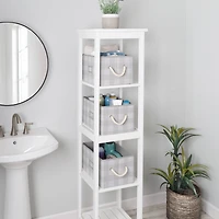 Honey Can Do Gray Plaid Large Collapsible Fabric Storage Bins With Handles Set, 3ct.