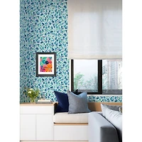 RoomMates Blue & Green Brushstroke Leopard Peel and Stick Wallpaper