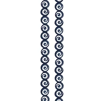 Blue & White Swirl Clay Rondelle Beads by Bead Landing®