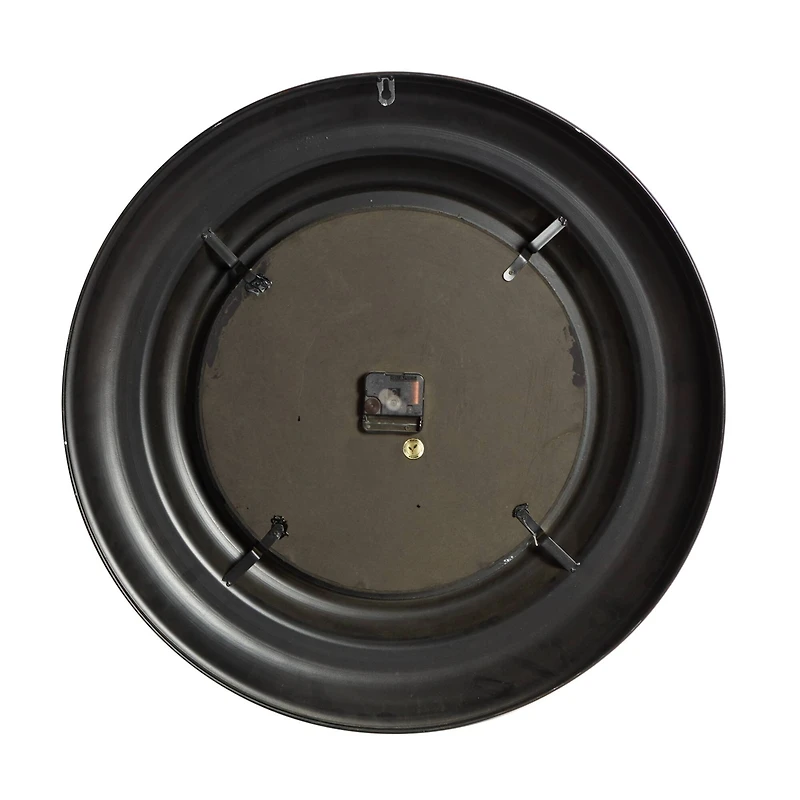 Brown Rustic Metal Wall Clock, 24" x 24"