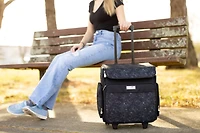 Everything Mary Black & White Rolling Craft Bag