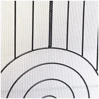 The Novogratz Black Metal Art Deco 3-Panel Fireplace Screen
