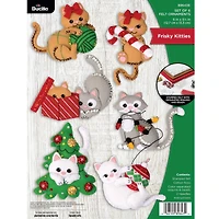 Bucilla® Frisky Kitties Felt Ornament Kit
