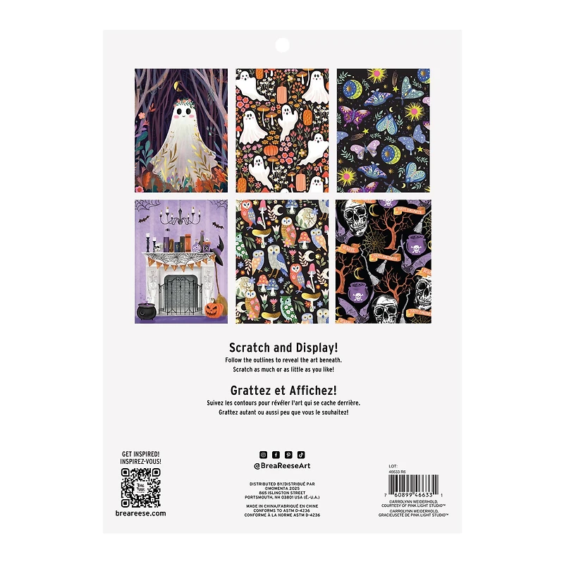 Brea Reese™ 9" x 12" Glam Ghosts Scratch Art Paper Pad