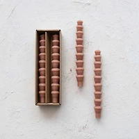 Hello Honey 10" Tan Unscented Acorn Shaped Taper Candles, 2ct.