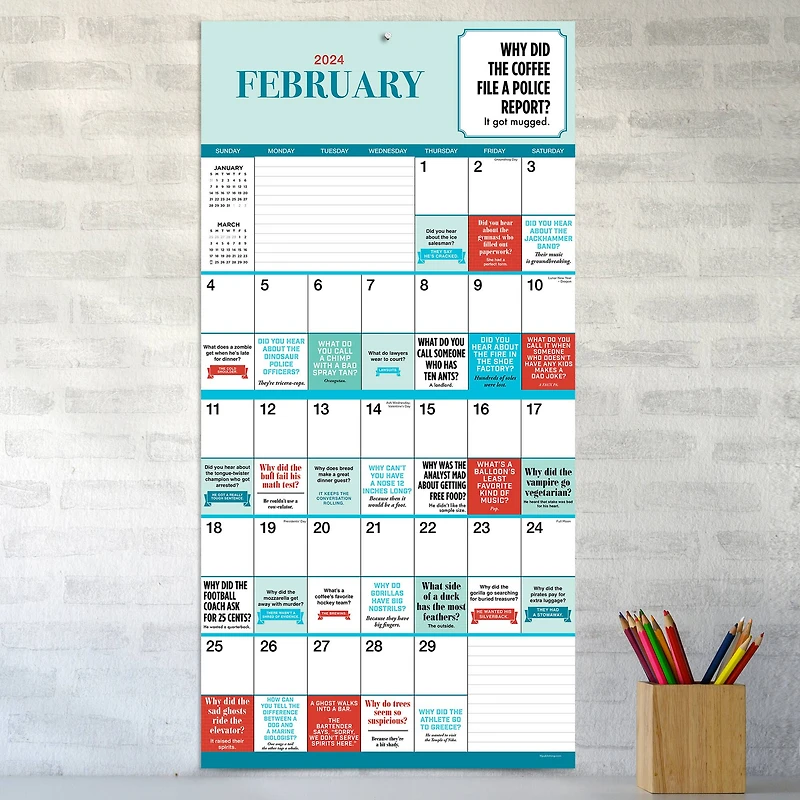 TF Publishing 2024 Dad Jokes Wall Calendar