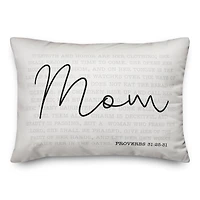 Mom Proverbs Verse Lumbar Throw Pillow