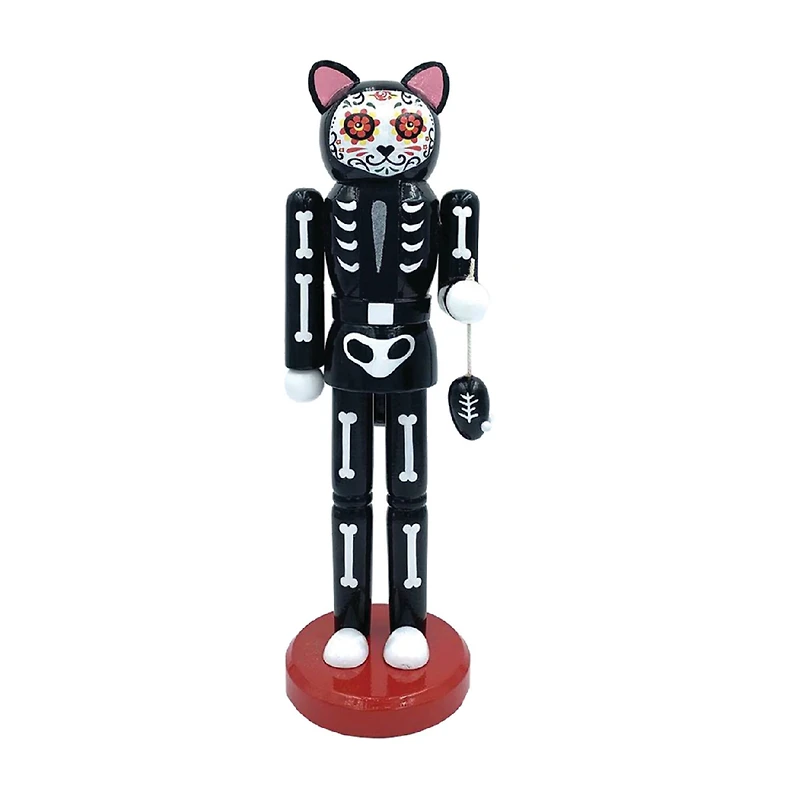 Santa's Workshop 14" Day of the Dead Cat Nutcracker