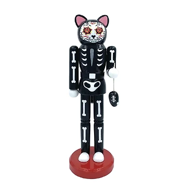 Santa's Workshop 14" Day of the Dead Cat Nutcracker