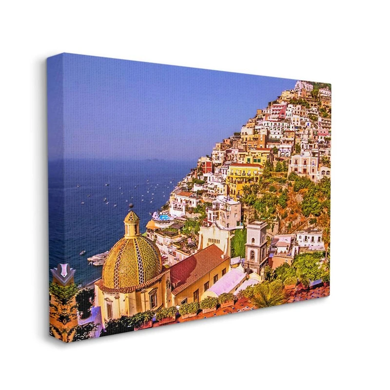 Stupell Industries Coast Town Ocean Landscape Photograph Canvas Wall Art