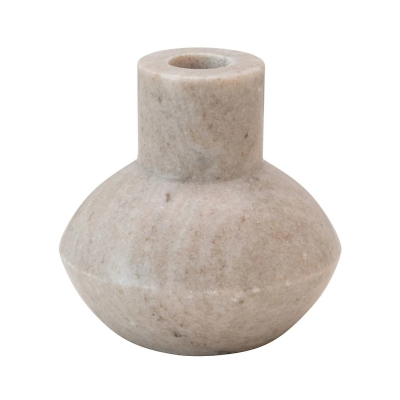 Hello Honey® 4" Beige Marble Taper Holder