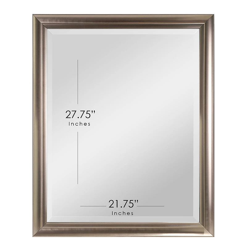 Head West Brushed Nickel Framed Wall Mirror