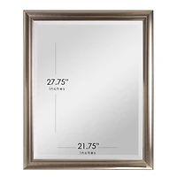 Head West Brushed Nickel Framed Wall Mirror