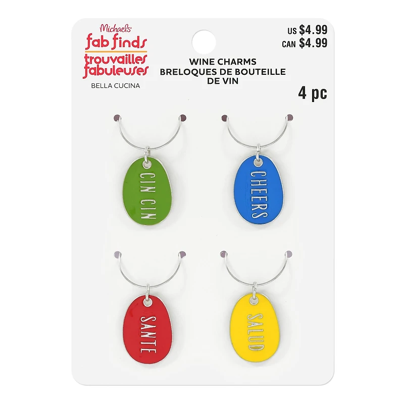 Assorted Wine Charms, 4pc. by Fab Finds