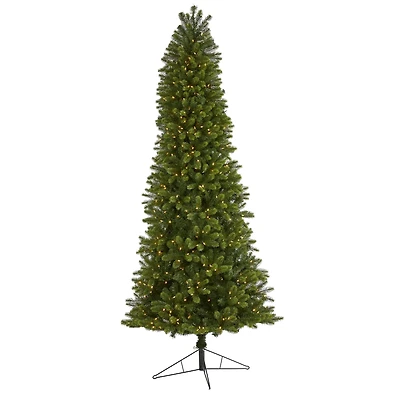 9ft. Pre-Lit Virginia Spruce Artificial Christmas Tree, Warm White LED Lights