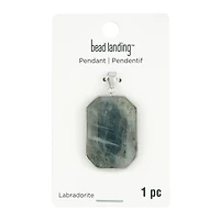 Faceted Labradorite Rectangle Pendant by Bead Landing™