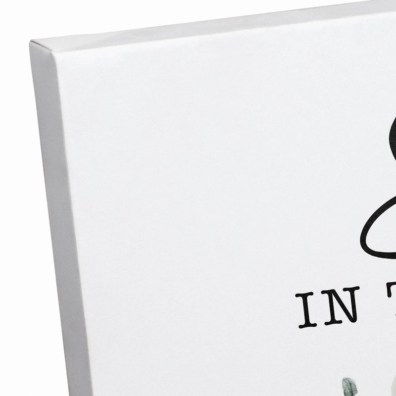 Soak In The Moment White 16" x 16" Canvas Wall Art