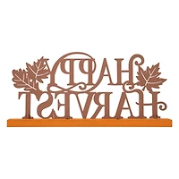 Glitzhome® 18" Wood & Metal Happy Harvest Table Décor