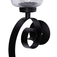 Black Iron Traditional Candle Wall Sconce, 27" x 9" x 7"