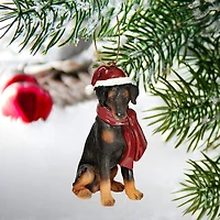 3.5" Doberman Pinscher Holiday Dog Ornament