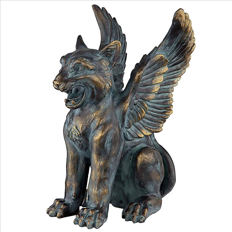 Design Toscano 18" Caesar's Griffin Winged Lion Statue