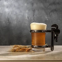 JoyJolt® Tools Collection 17oz. Pipe Wrench Handle Single Beer Mug