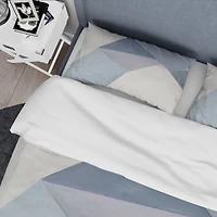 Designart 'Purple Geometric Bridge II' Geometric Bedding Set