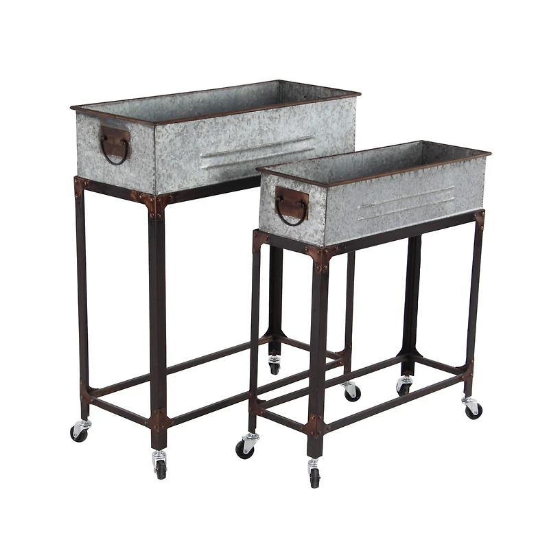 Aluminum Farmhouse Planter Set 24" & 29"