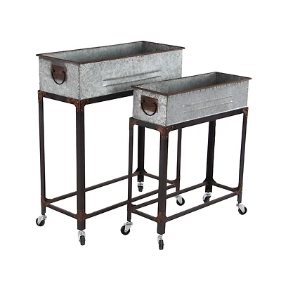 Aluminum Farmhouse Planter Set 24" & 29"