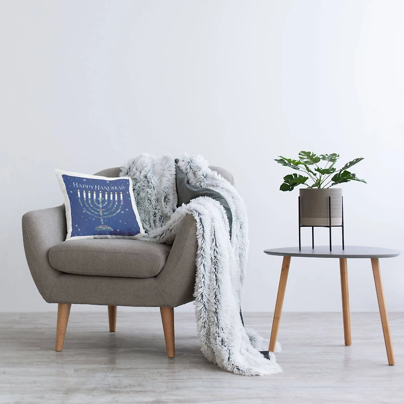 Stupell Industries Happy Hanukkah Holiday Cosmic Star Pattern Throw Pillow