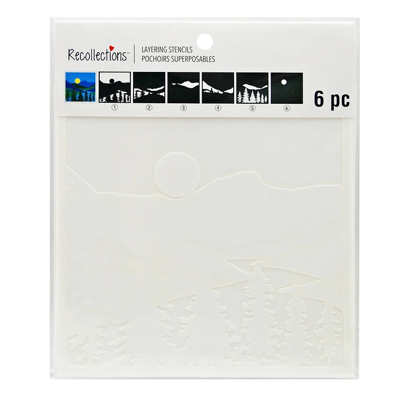 Lake Landscape Layering Stencils by Recollections™