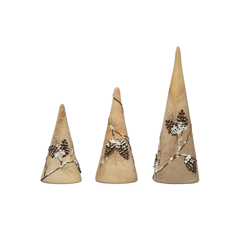 Hello Honey® 8.5" Natural Hand-Painted Eucalyptus Wood Tree