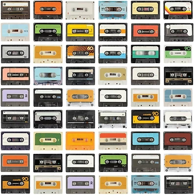 RoomMates Retro Cassettes Peel & Stick Wallpaper