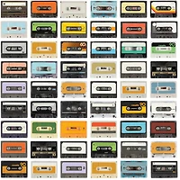 RoomMates Retro Cassettes Peel & Stick Wallpaper