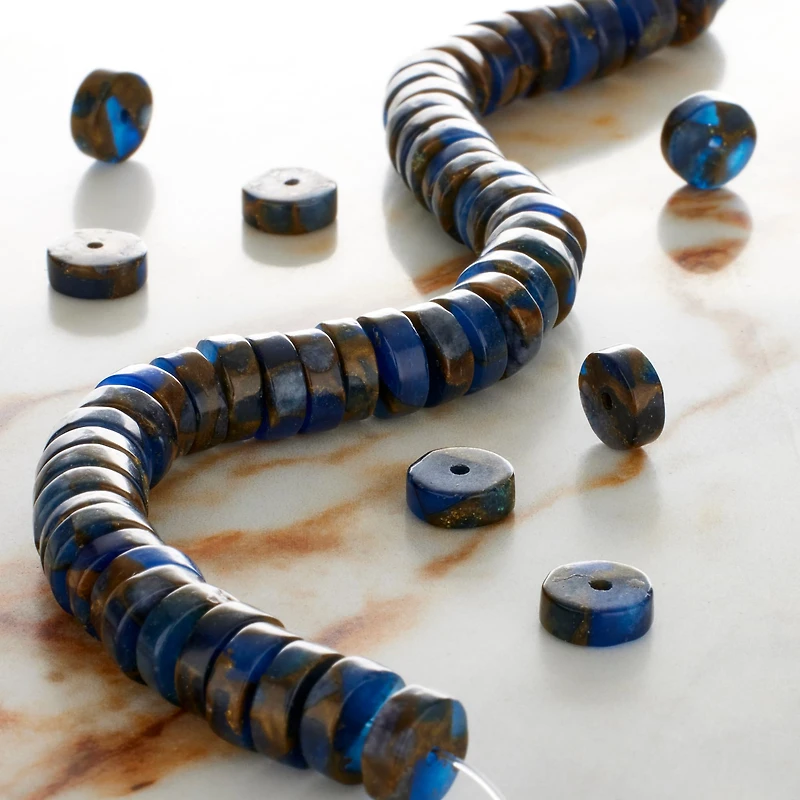 Impression Jasper Heishi Beads by Bead Landing