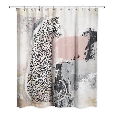 Jungle Cat Abstract II 71" x 74" Shower Curtain