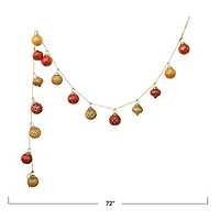 Hello Honey® 6ft. Yellow & Orange Embossed Mercury Glass Ornament Garland