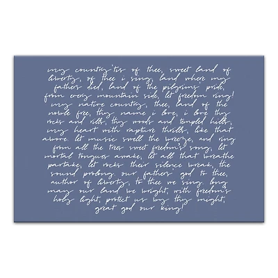 My Country Tis of Thee Canvas Wall Art