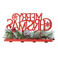 Glitzhome® 14.5" Merry Christmas Metal Stocking Holder