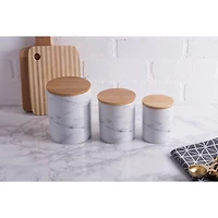 DII® White Marble Ceramic Canister Set