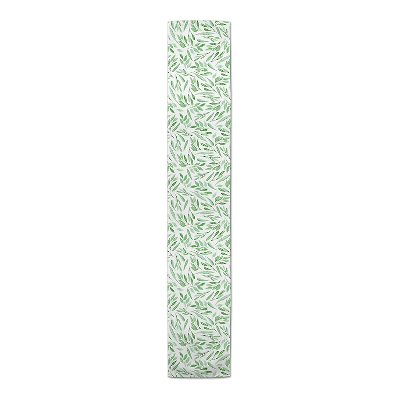 Green Leaf Outdoor Table Runner