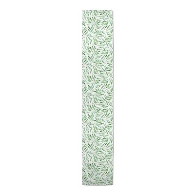 Green Leaf Outdoor Table Runner