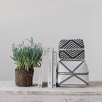 Hello Honey® Black & White Bamboo Containers with Lids Set, 2ct.