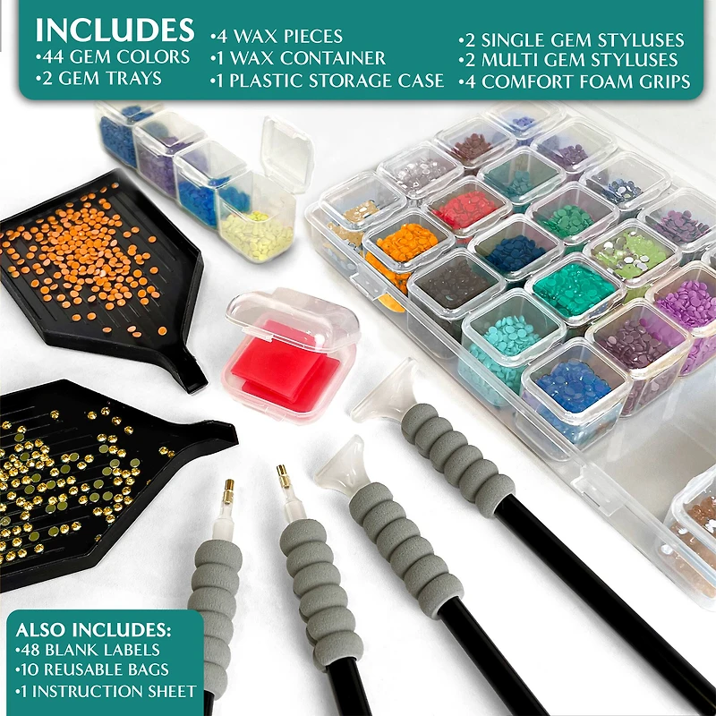 ArtSkills® Brilliant Art Mythical Wolf Stretched Canvas Diamond Painting Kit