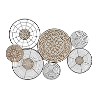 Black Iron & Wood Eclectic Wall Décor