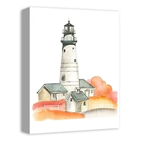 Lighthouse In Autumn 12" x 16" Canvas Wall Art
